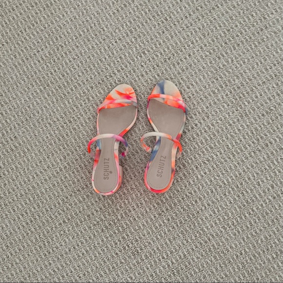 SCHUTZ MULTICOLORED TIE DYE SANDALS - Picture 2 of 9